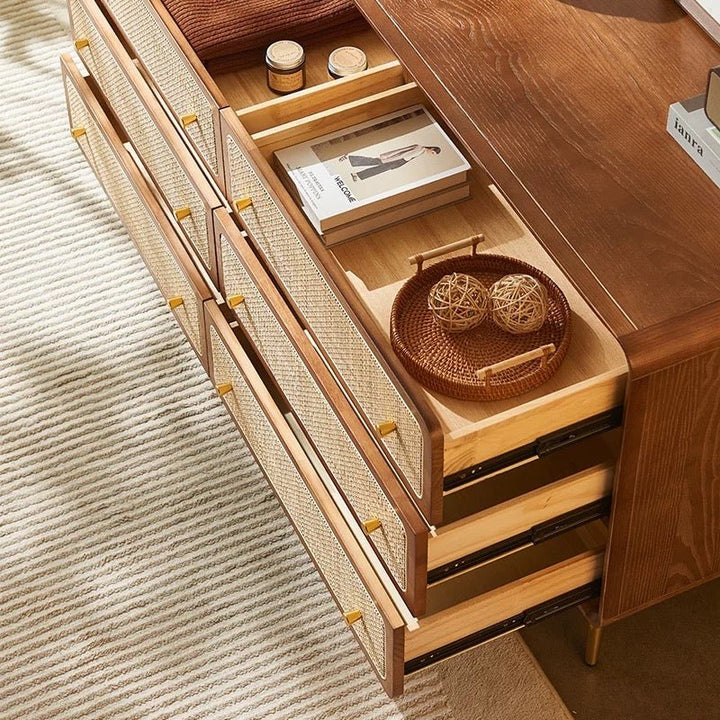 VINTANA Nordic Rattan Drawer Cabinet - Exclusivia