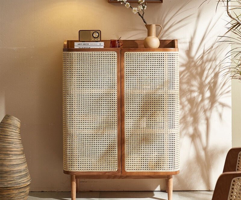 VINTANA Nordic Rattan Shoe Cabinet - Exclusivia
