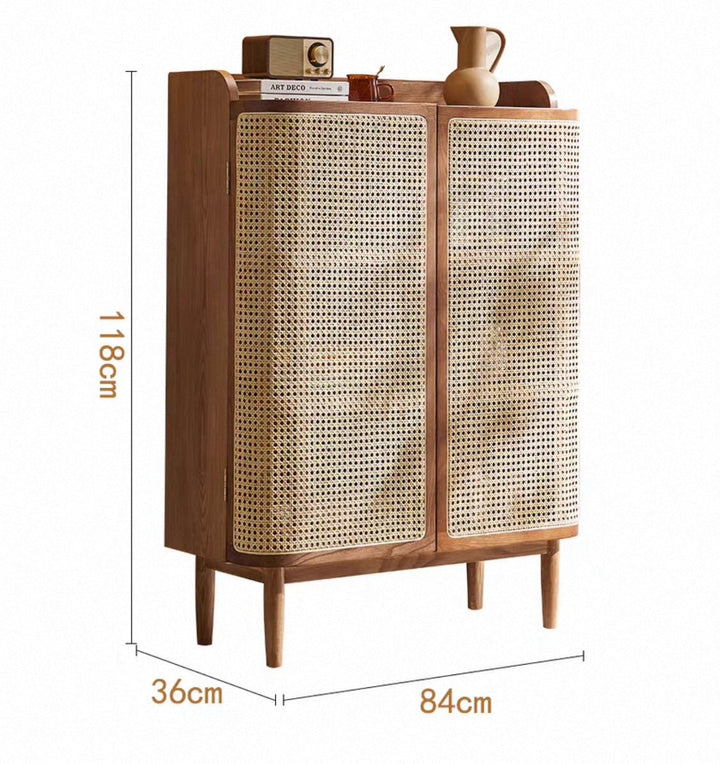 VINTANA Nordic Rattan Shoe Cabinet - Exclusivia