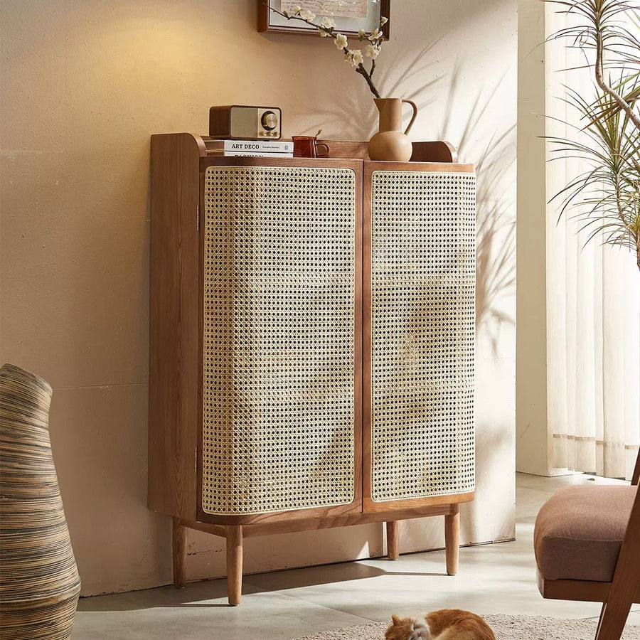 VINTANA Nordic Rattan Shoe Cabinet - Exclusivia
