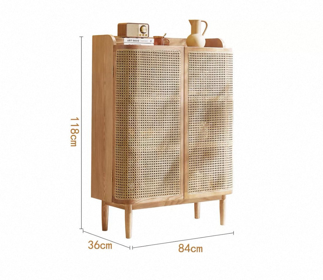 VINTANA Nordic Rattan Shoe Cabinet - Exclusivia