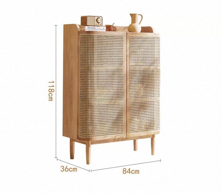 VINTANA Nordic Rattan Shoe Cabinet - Exclusivia