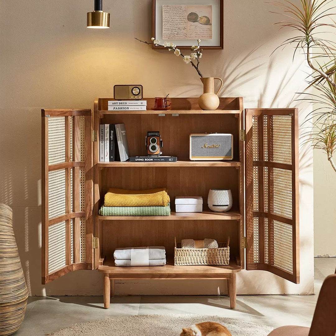 VINTANA Nordic Rattan Shoe Cabinet - Exclusivia