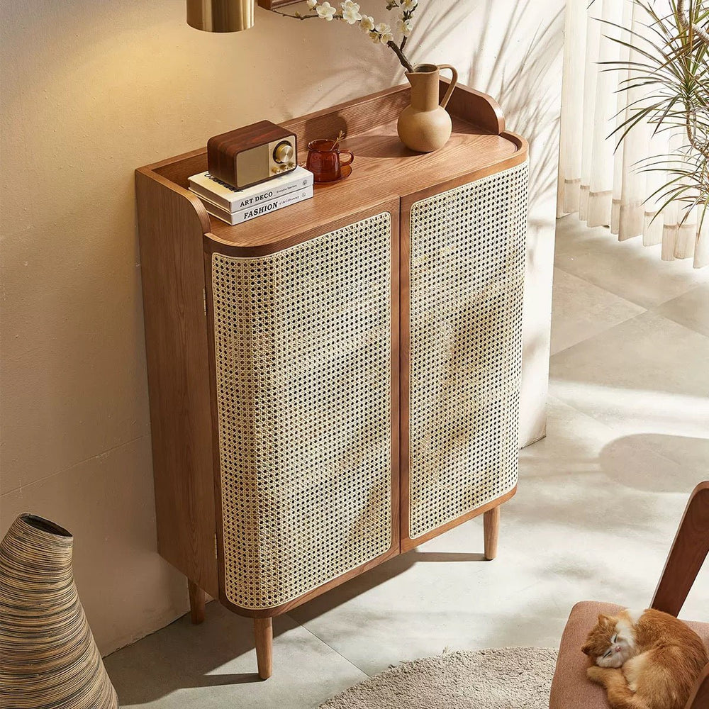 VINTANA Nordic Rattan Shoe Cabinet - Exclusivia