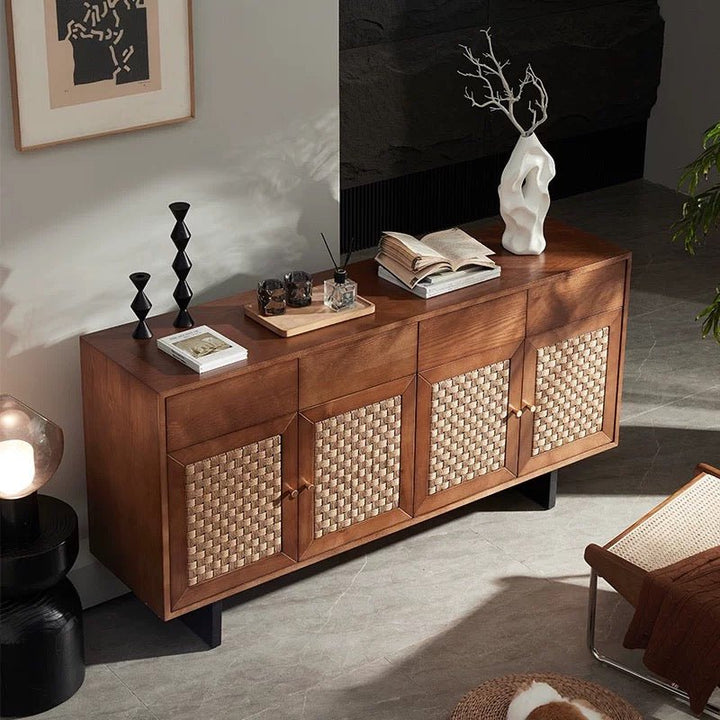 VINTANA Nordic Rattan Sideboard Cabinet - Exclusivia