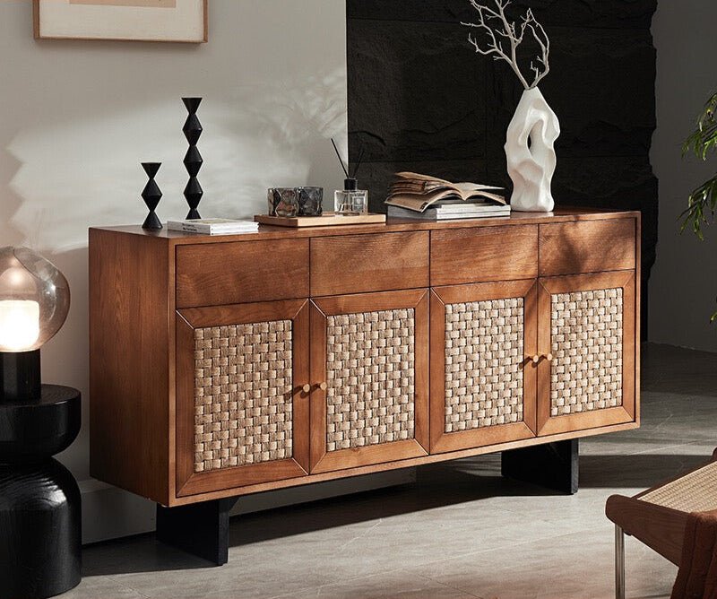 VINTANA Nordic Rattan Sideboard Cabinet - Exclusivia