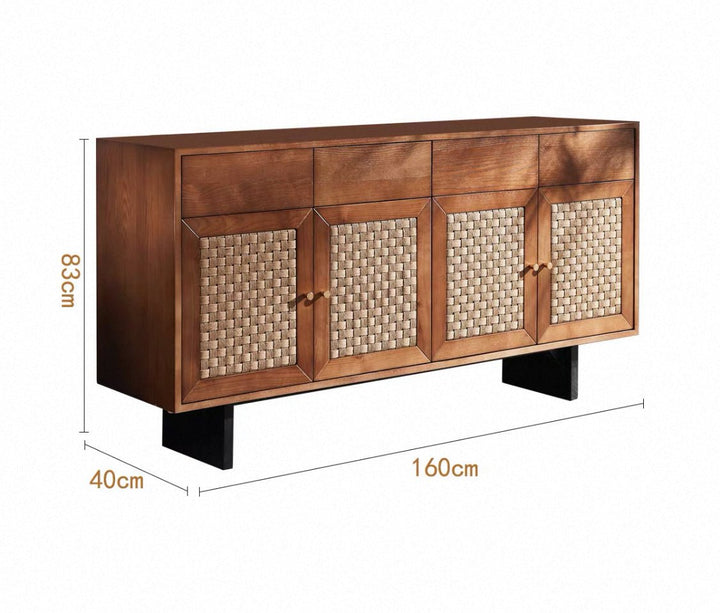 VINTANA Nordic Rattan Sideboard Cabinet - Exclusivia