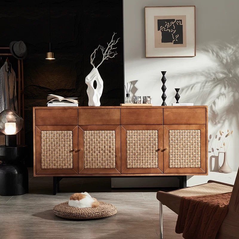 VINTANA Nordic Rattan Sideboard Cabinet - Exclusivia