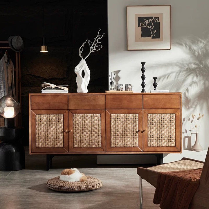 VINTANA Nordic Rattan Sideboard Cabinet - Exclusivia