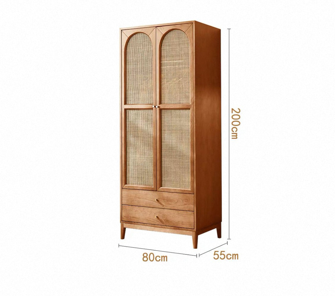 VINTANA Nordic Rattan Wardrobe - Exclusivia