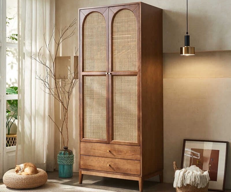 VINTANA Nordic Rattan Wardrobe - Exclusivia