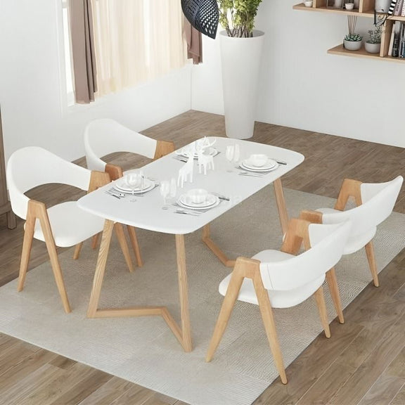 VIRA Rustic Solid Wood Dining Table & Chairs - Exclusivia