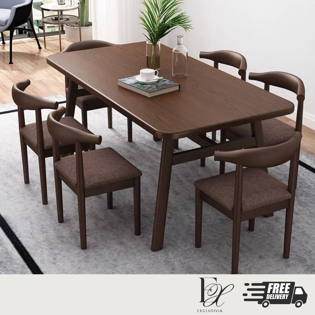 VIRA Rustic Solid Wood Dining Table & Chairs - Exclusivia