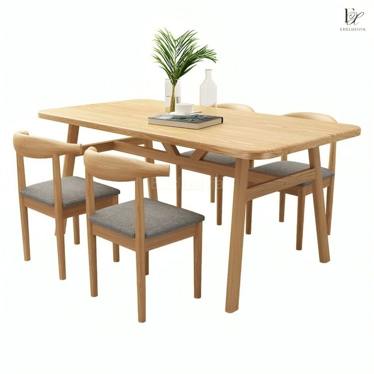 VIRA Rustic Solid Wood Dining Table & Chairs - Exclusivia