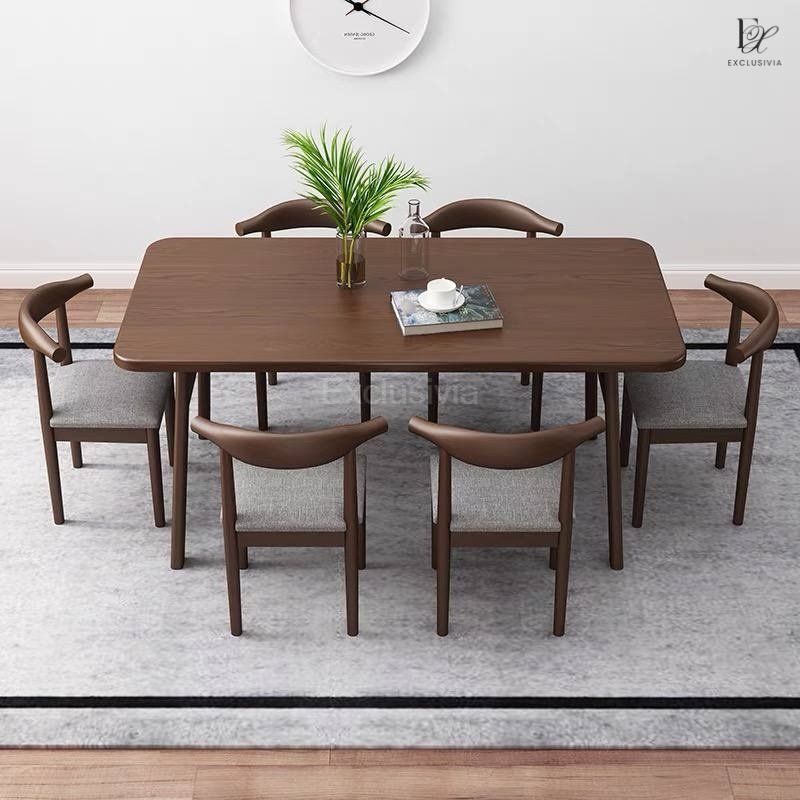 VIRA Rustic Solid Wood Dining Table & Chairs - Exclusivia