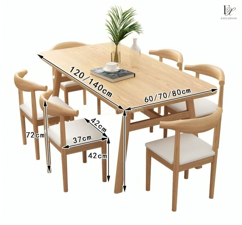 VIRA Rustic Solid Wood Dining Table & Chairs - Exclusivia