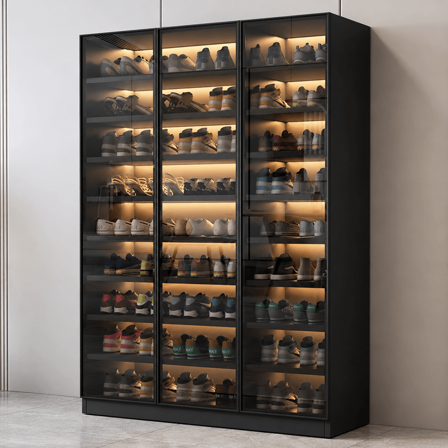 Vitrine Modern Glass Shoe Cabinet - Exclusivia