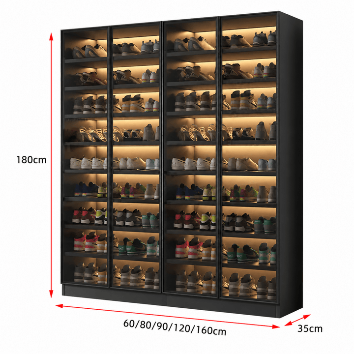 Vitrine Modern Glass Shoe Cabinet - Exclusivia