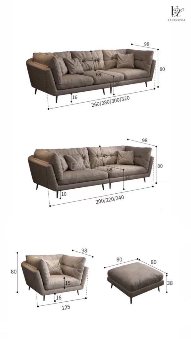 VOLER Modern Fabric Sofa - Exclusivia