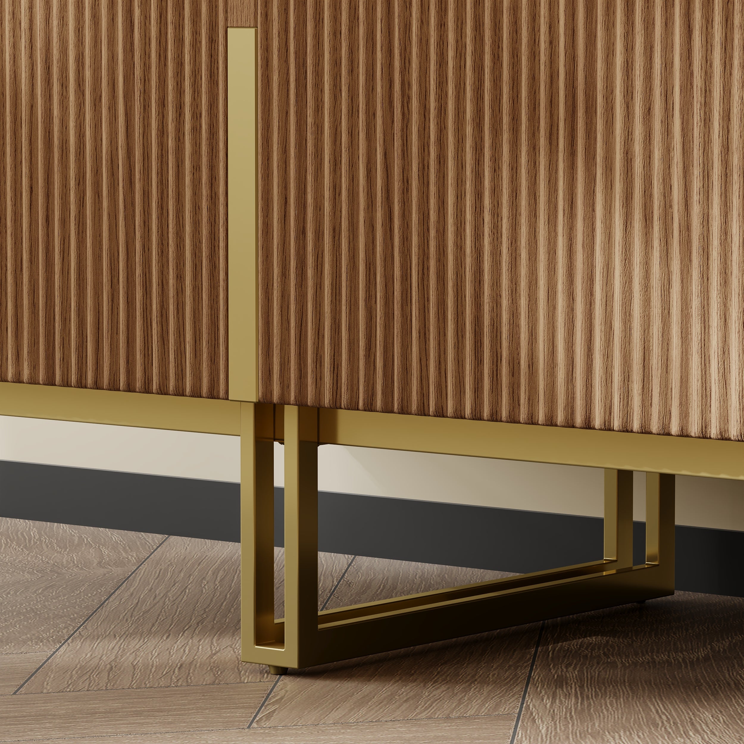 Auro Sintered Stone Fluted TV Console
