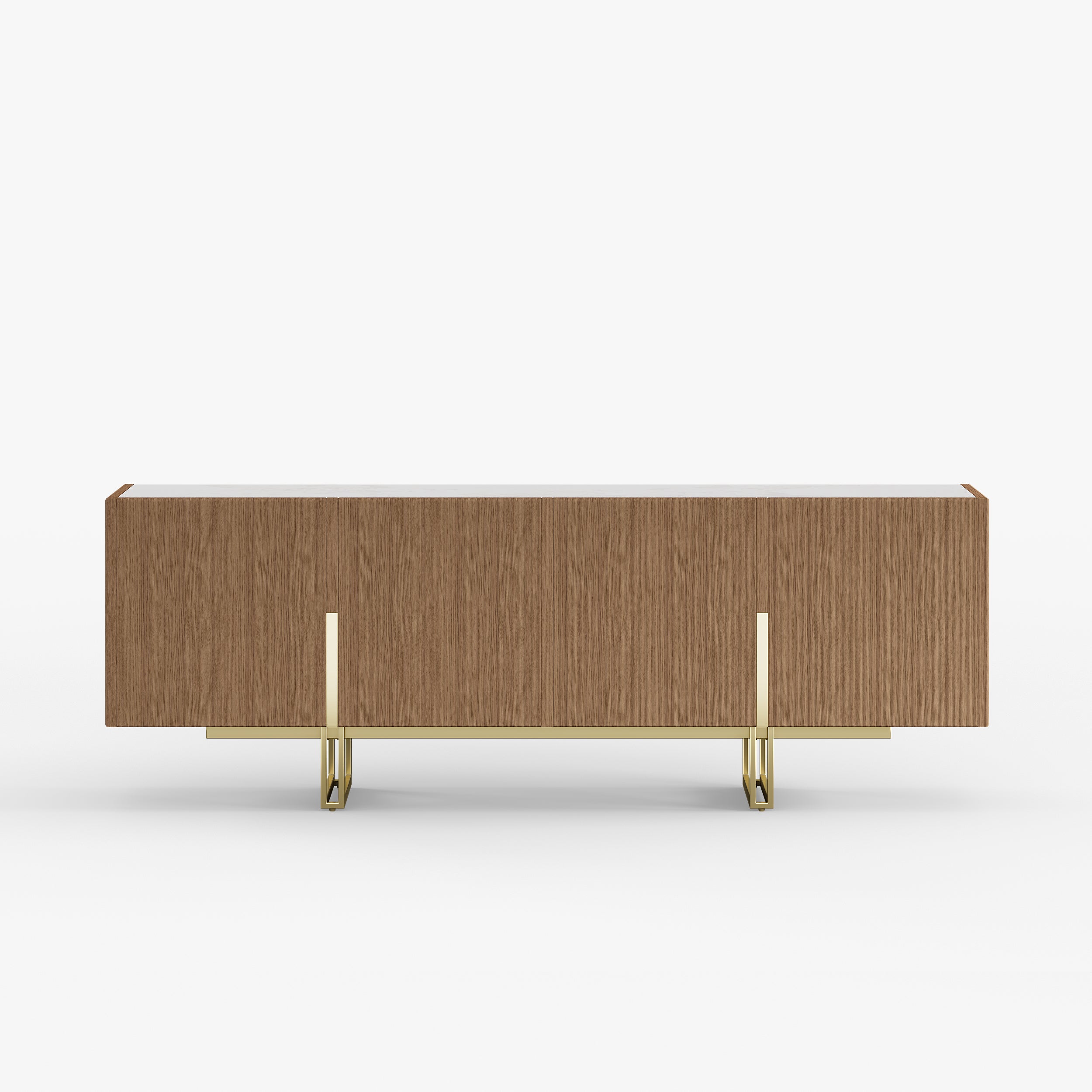Auro Sintered Stone Fluted TV Console