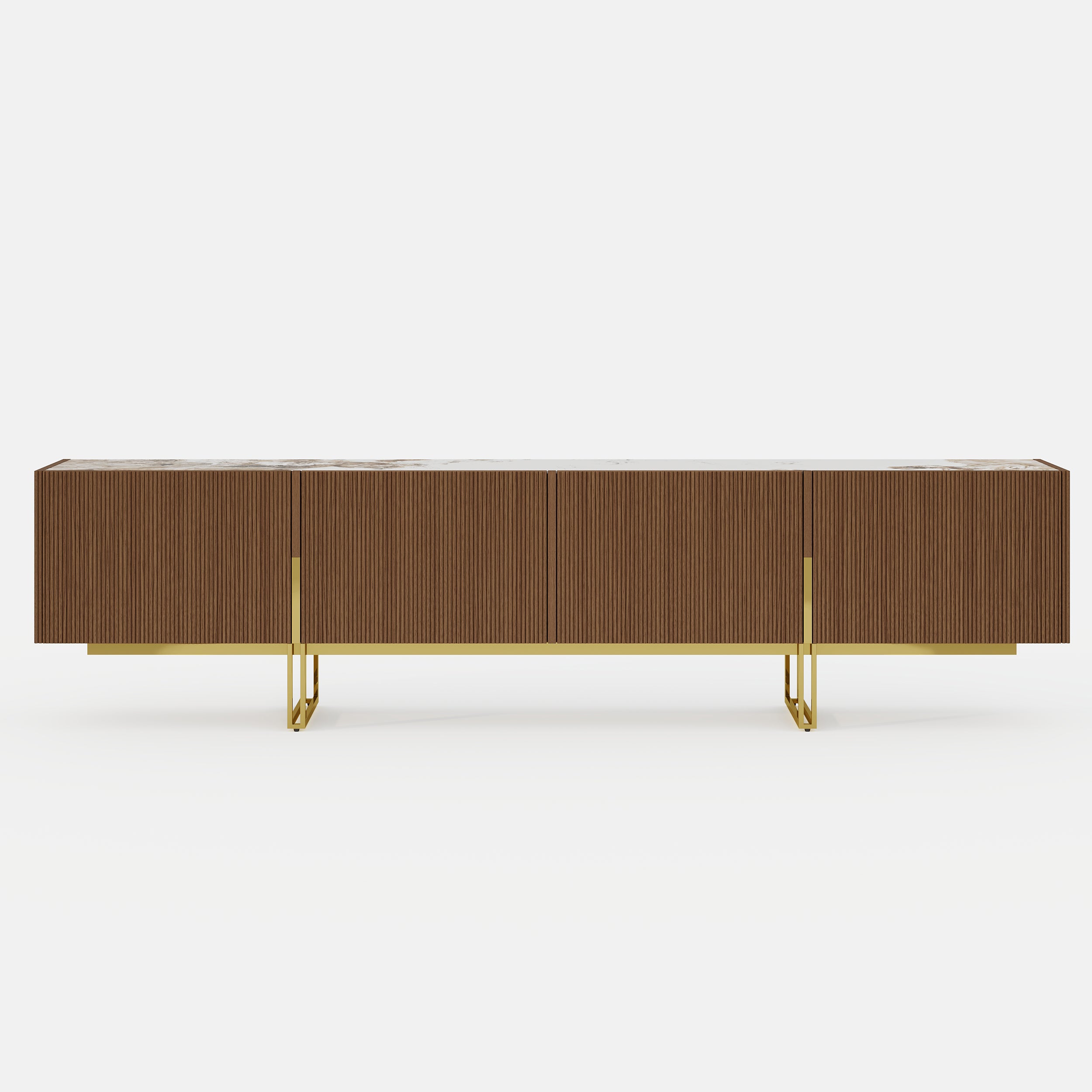 Auro Sintered Stone Fluted TV Console