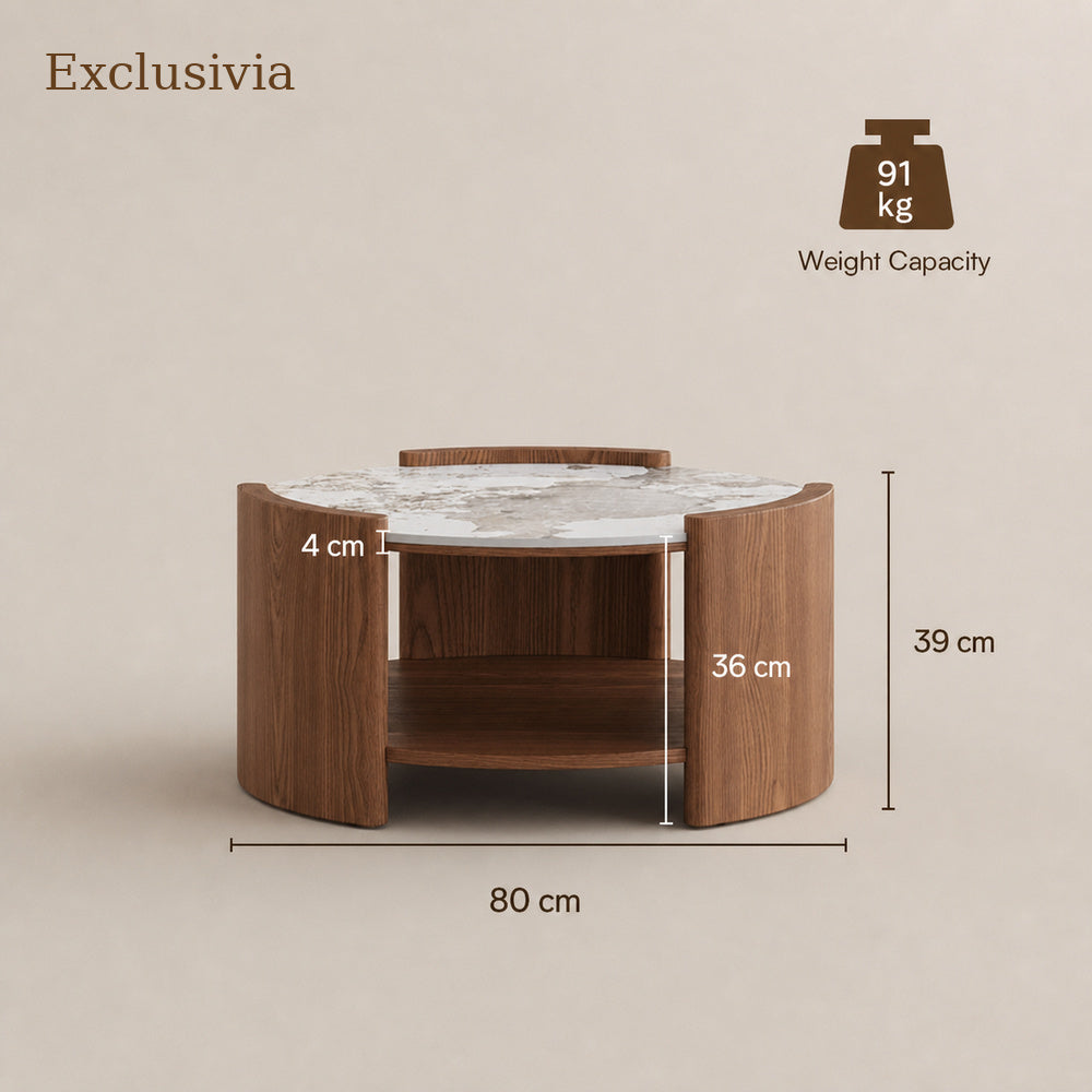 Solara Round Matte Coffee Table