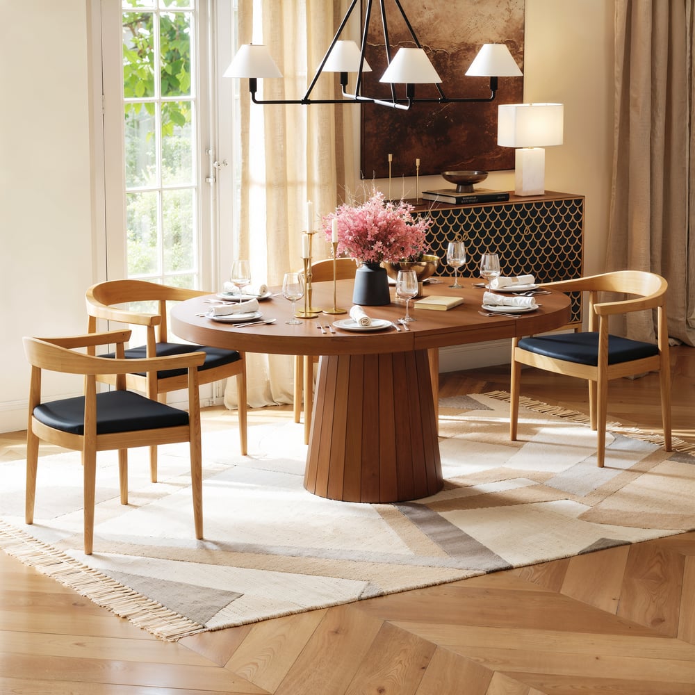 Aira Japandi Extendable Dining Table