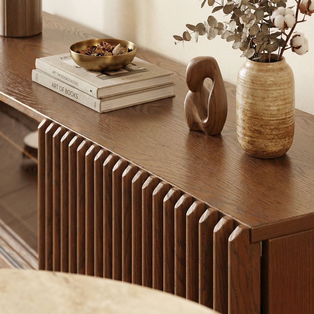 Valmere Mid-Century Fluted Media Console