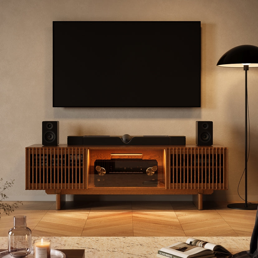 Valmere Mid-Century Fluted Media Console