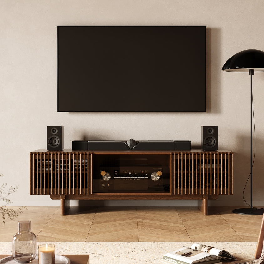 Valmere Mid-Century Fluted Media Console