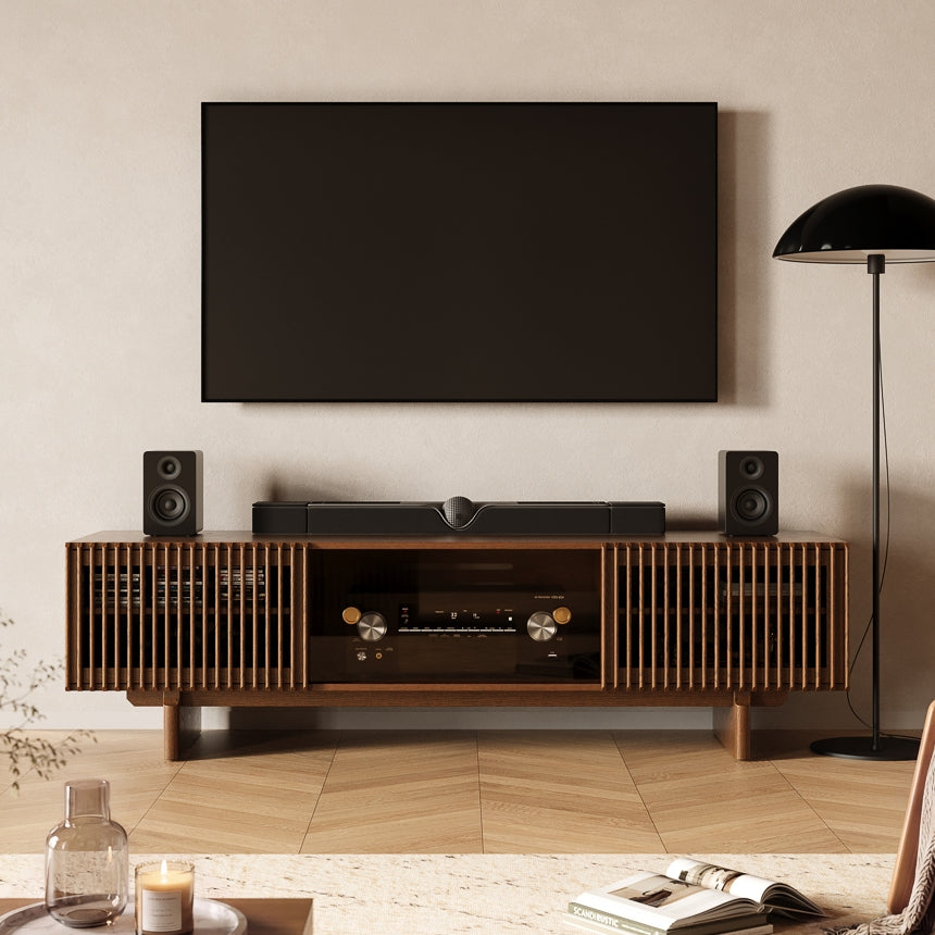 Valmere Mid-Century Fluted Media Console