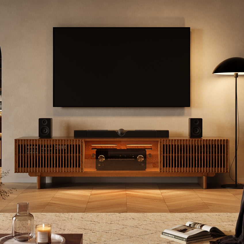 Valmere Mid-Century Fluted Media Console
