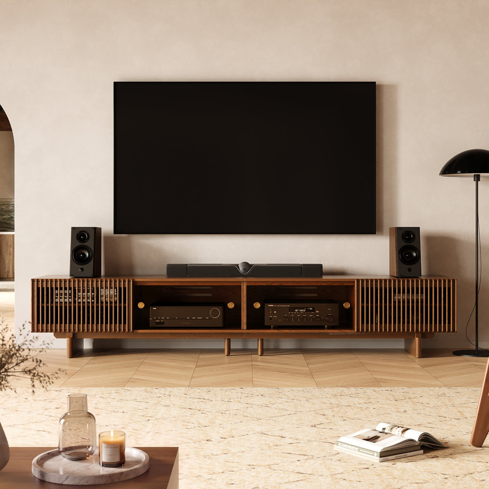Valmere Mid-Century Fluted Media Console