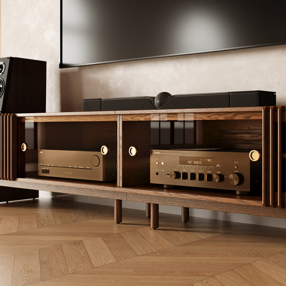 Valmere Mid-Century Fluted Media Console