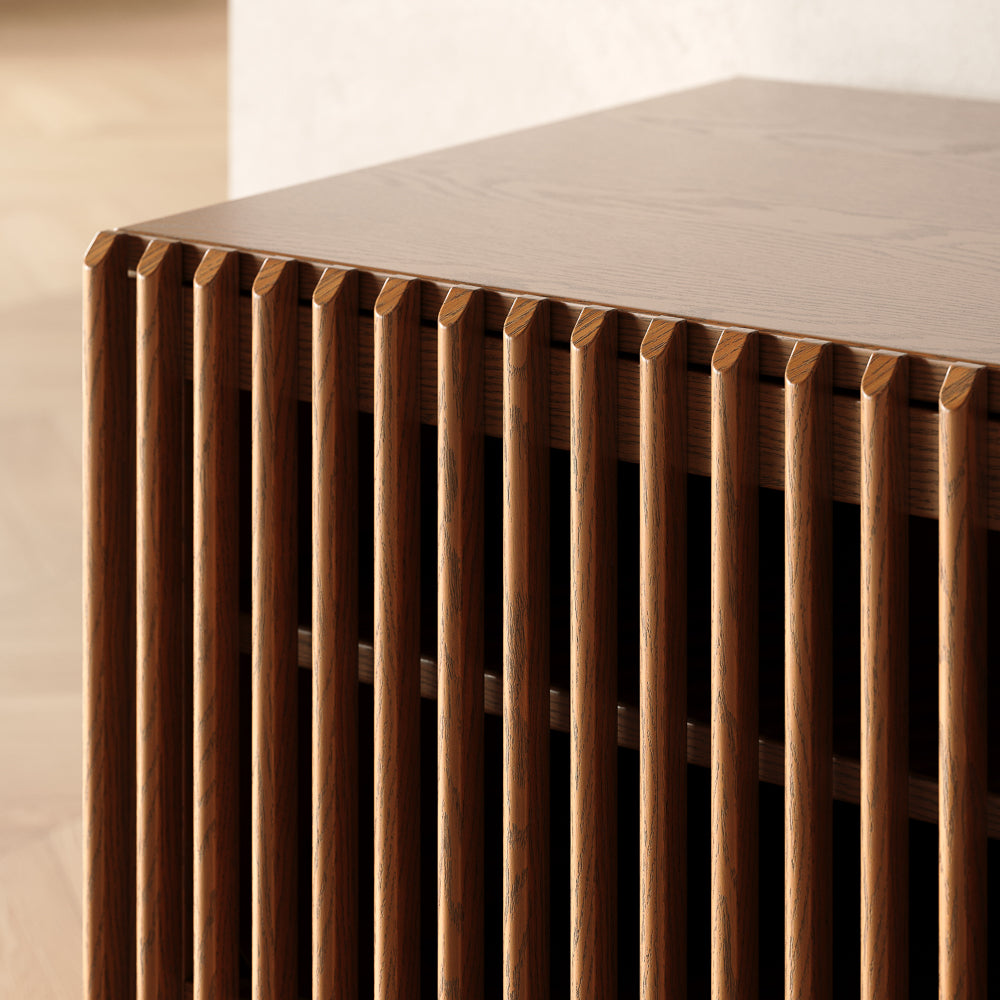 Valmere Mid-Century Fluted Media Console
