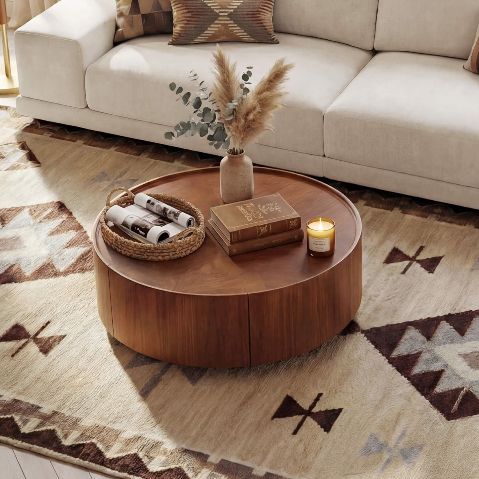 Virelle Round Storage Coffee Table
