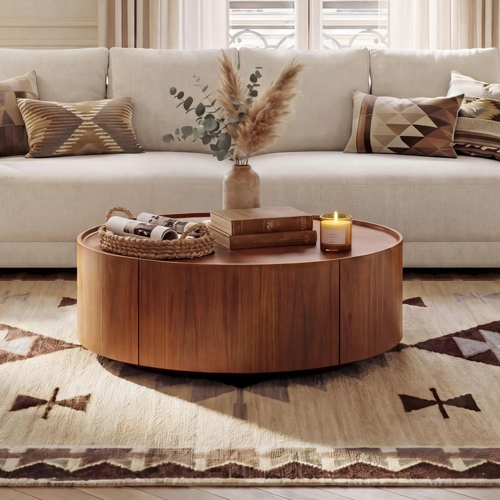 Virelle Round Storage Coffee Table