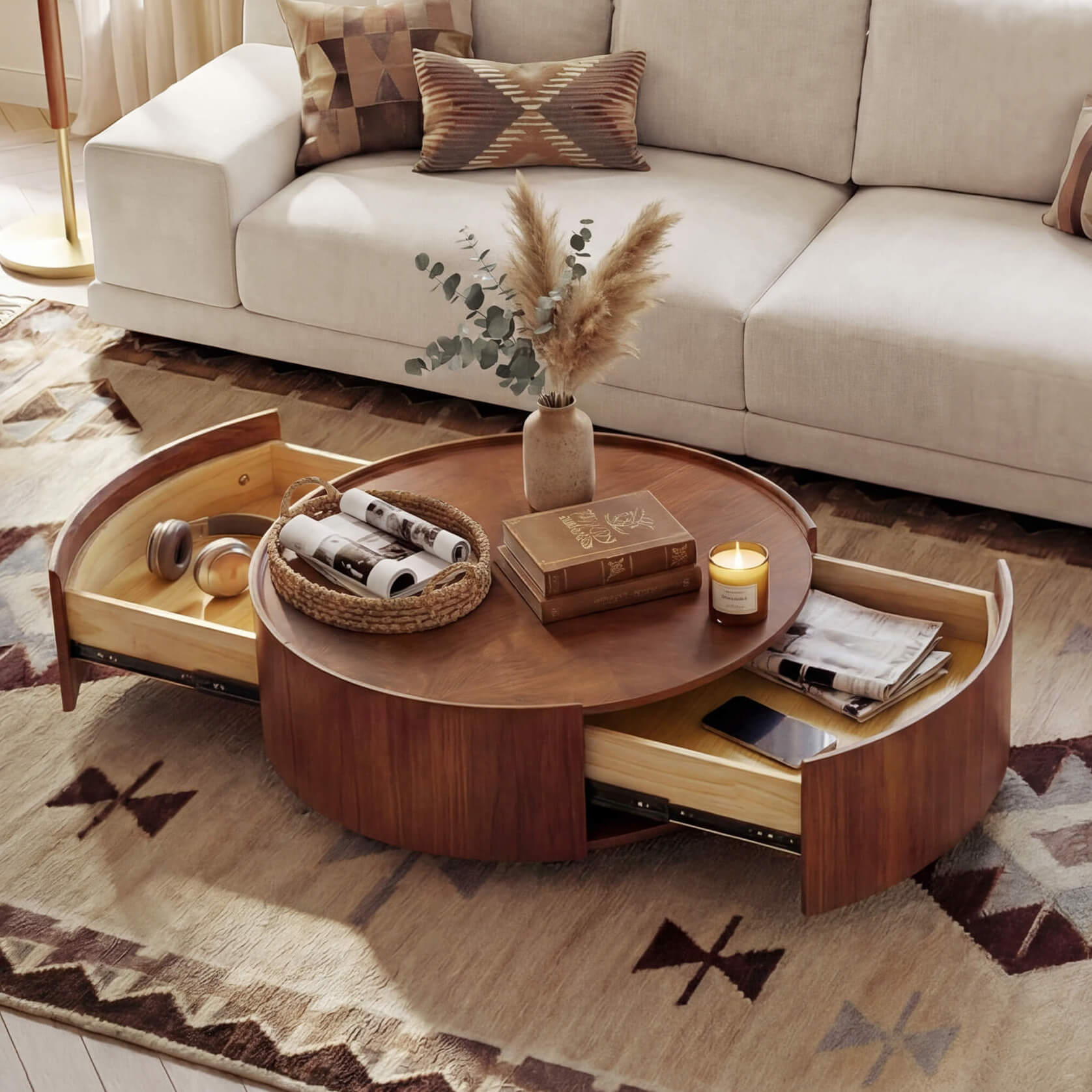 Virelle Round Storage Coffee Table
