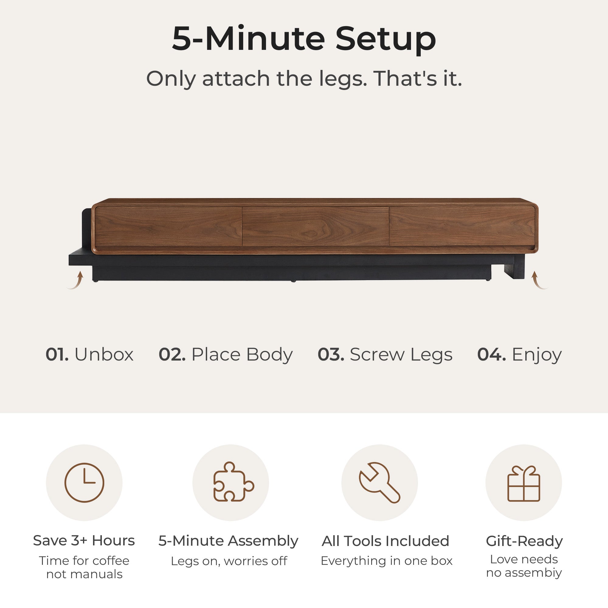 Virelle 201 cm Media Console