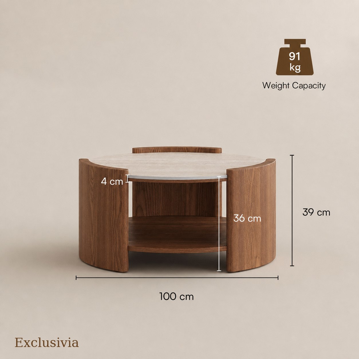Solara Round Matte Coffee Table