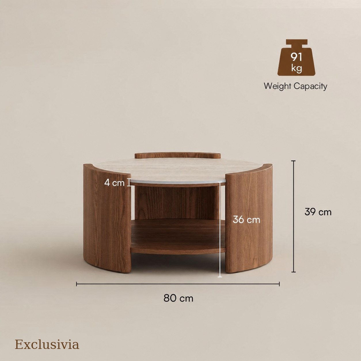 Solara Round Matte Coffee Table