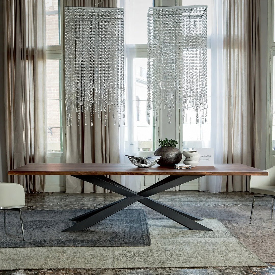 WELD Industrial Pine Wood Dining Table - Exclusivia