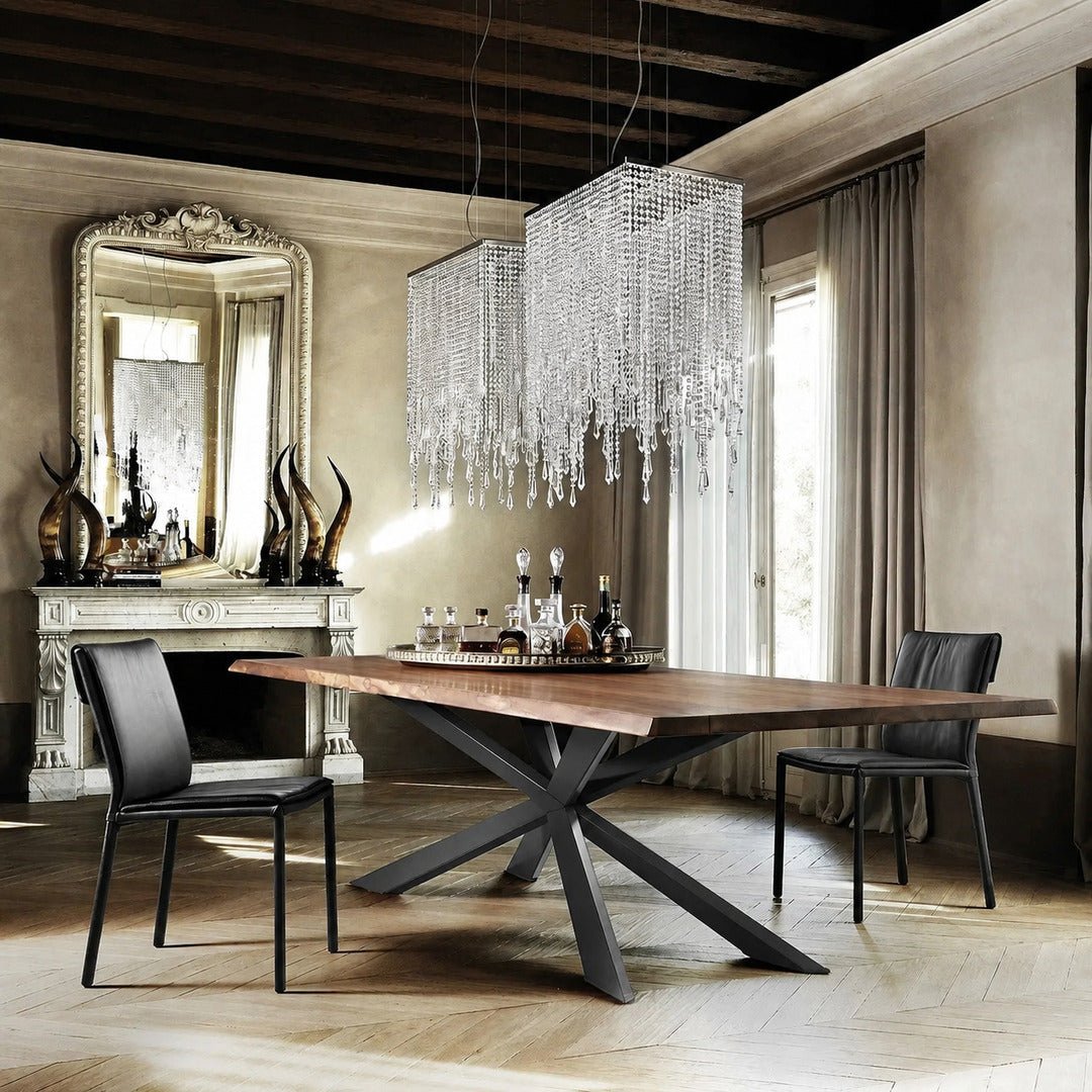 WELD Industrial Pine Wood Dining Table - Exclusivia