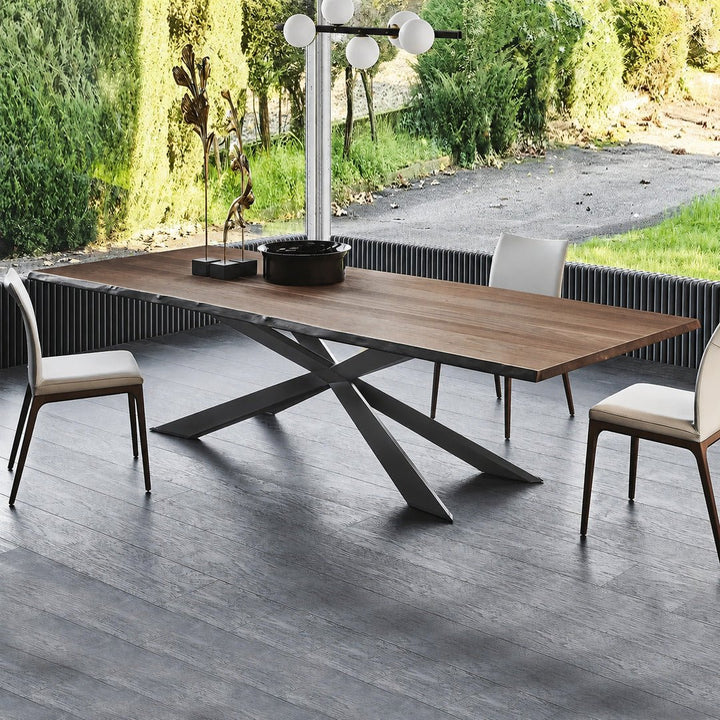 WELD Industrial Pine Wood Dining Table - Exclusivia