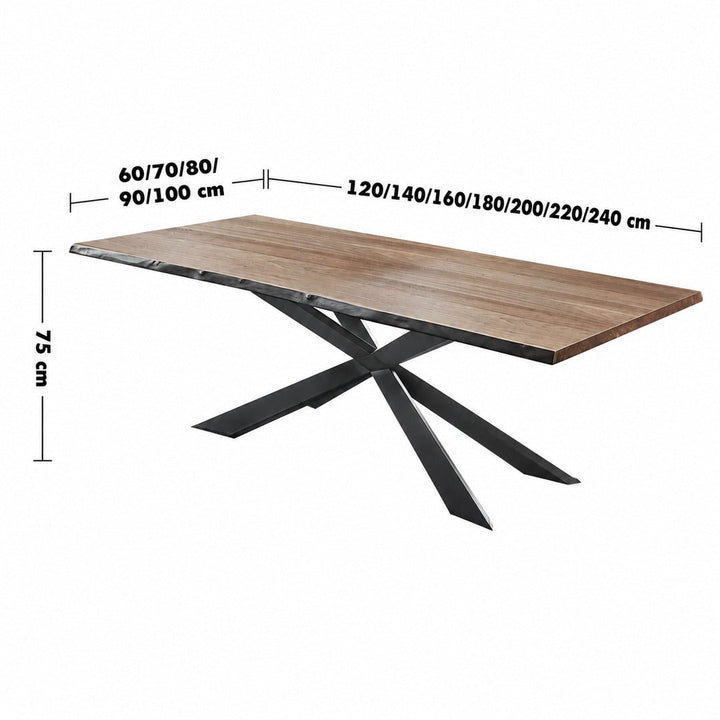 WELD Industrial Pine Wood Dining Table - Exclusivia