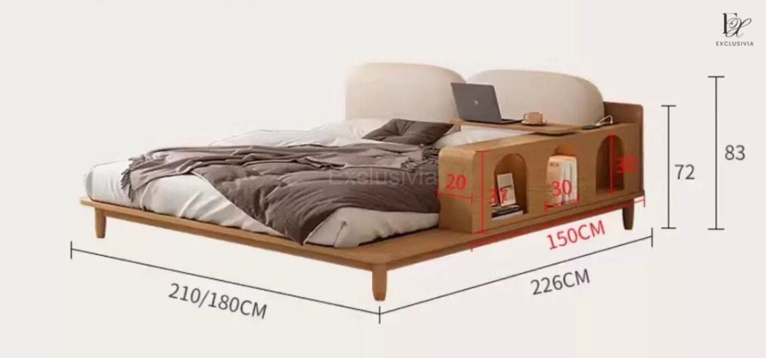 XOXO Japandi Platform Bedframe - Exclusivia