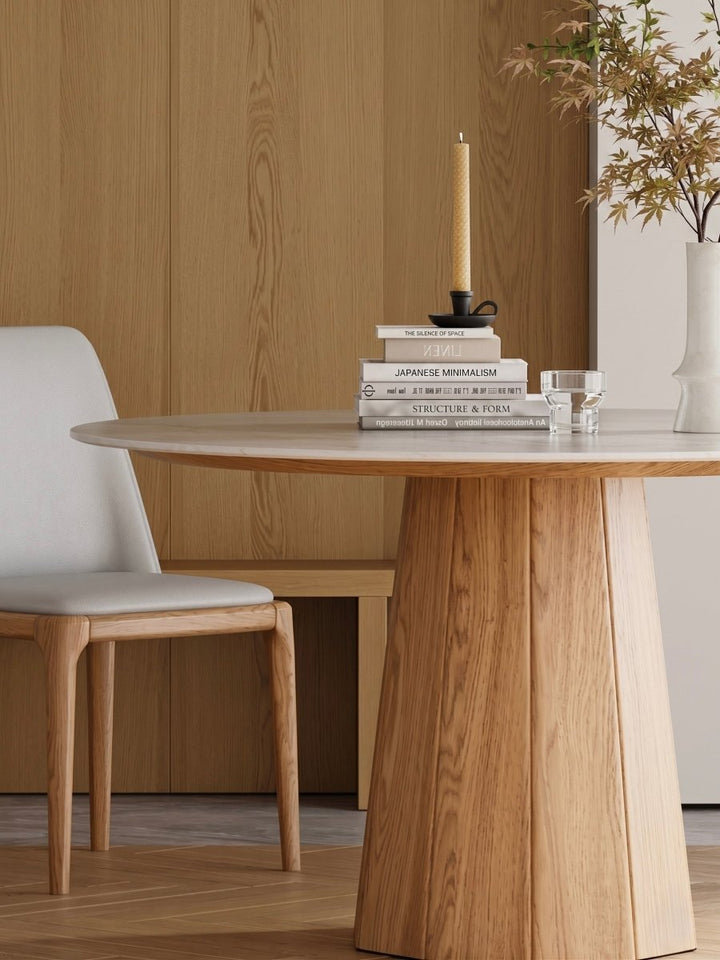 Yori Japandi Round Sintered Stone Dining Table - Exclusivia