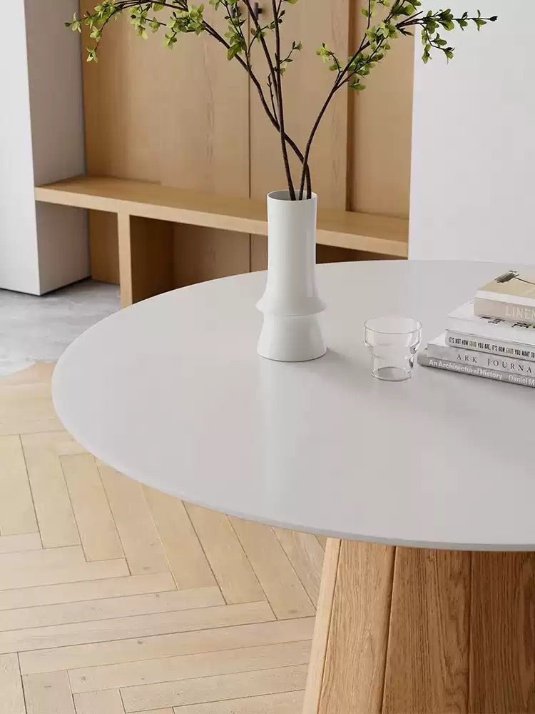 Yori Japandi Round Sintered Stone Dining Table - Exclusivia
