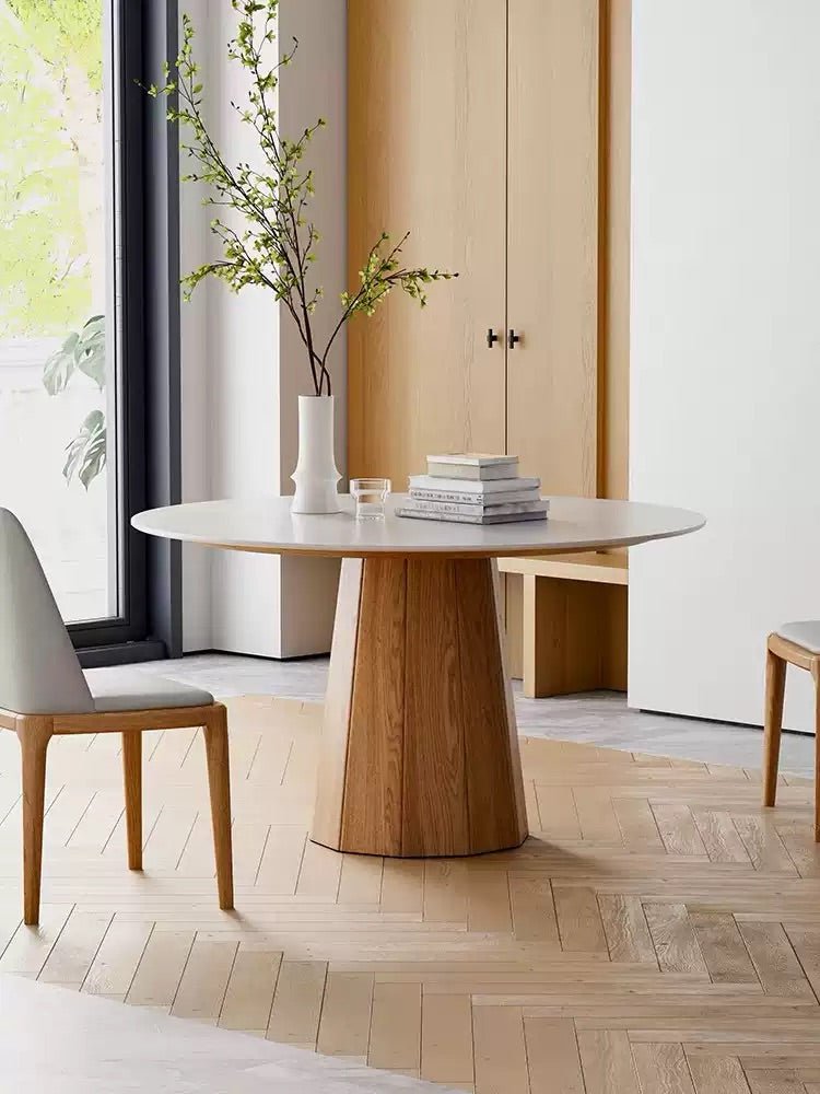 Yori Japandi Round Sintered Stone Dining Table - Exclusivia
